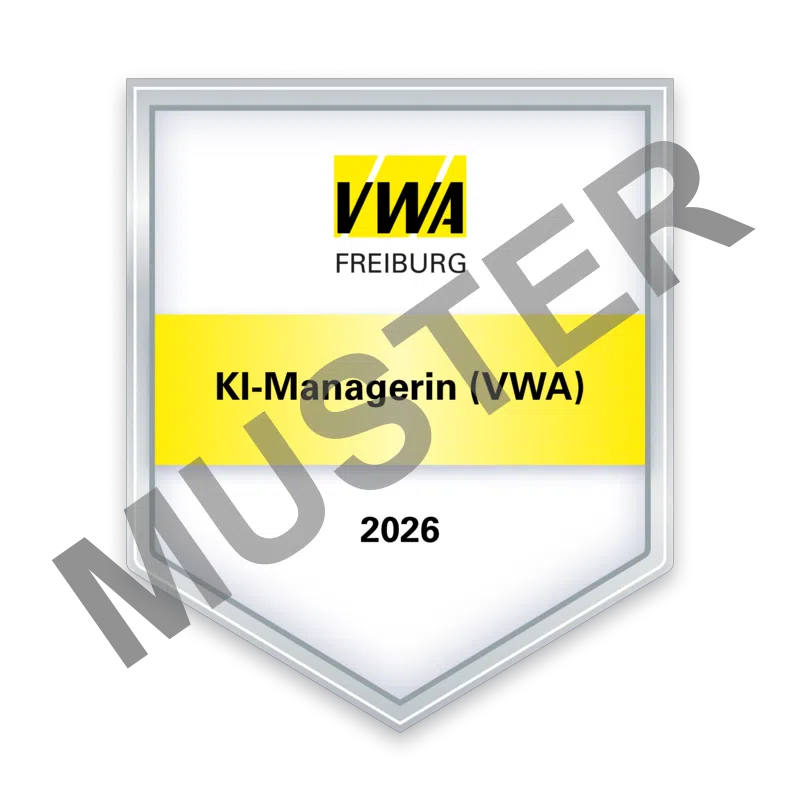 Muster eines Badges: KI-Managerin (VWA), 2026